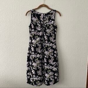 GAP Y2K Mini Dress Purple Floral Size Small